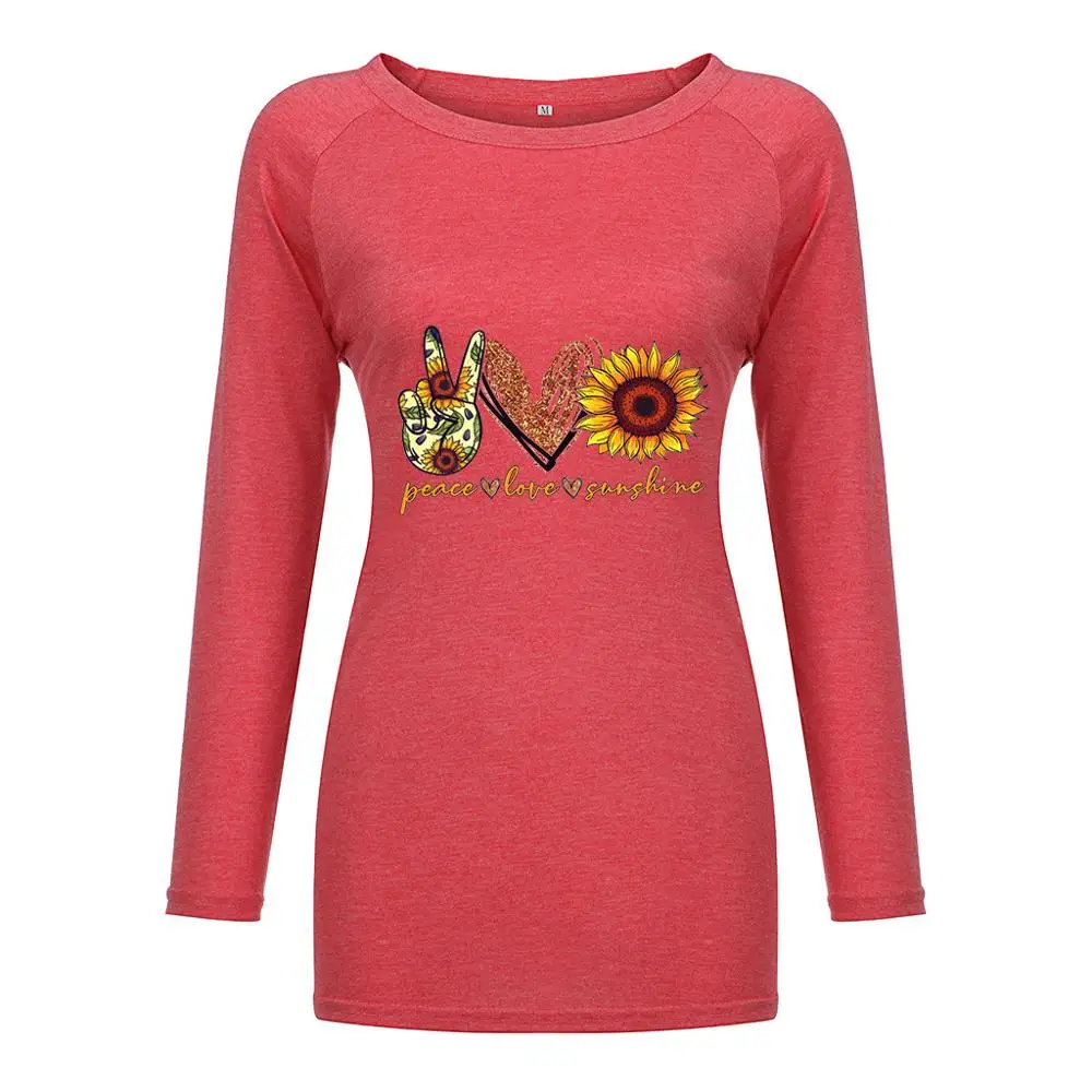 

Sunflower Print Long Sleeve T-Shirt