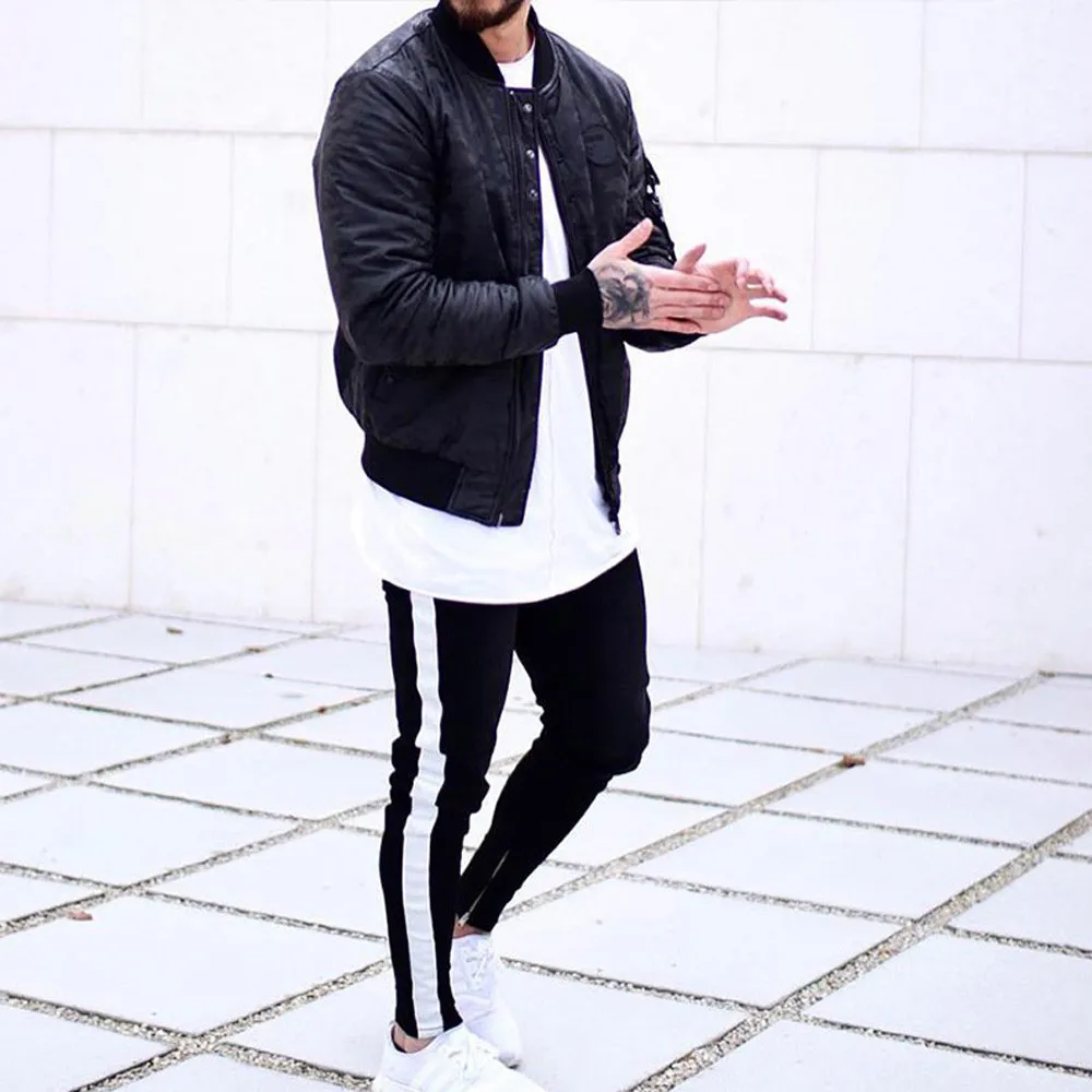 Джинсы для мужчин рваные порванные уличная облегающие в полоску мужские