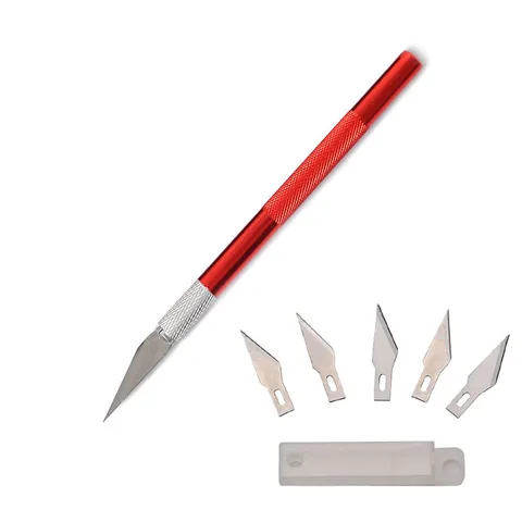 Многоцветный Металлический Скальпель Нож Инструменты Набор Нескользящие Лезвия Гравировка Нож Мобильный Мобильный Телефон Пленка Бумага Вырезать Резьба Инструменты #11