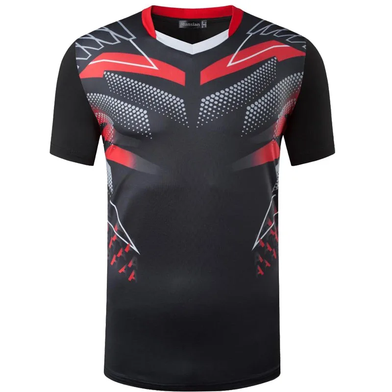 

Jeansian Men's Tshirt T-Shirt Tee Shirt Sport Dry Fit Short Sleeve Running Fitness Workout LSL303 Black