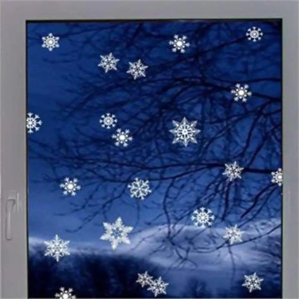 Наклейка на стену с рождественским орнаментом для домашнего интерьера Снежинка
