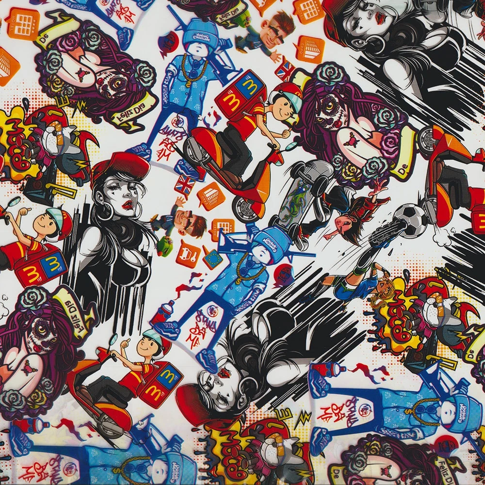 

Free shipping 0.5mx2m/10m/20m Hydro Grafix Cartoon Film Graphics DIY Hydrographic Art Water Transfer Film WDF2158