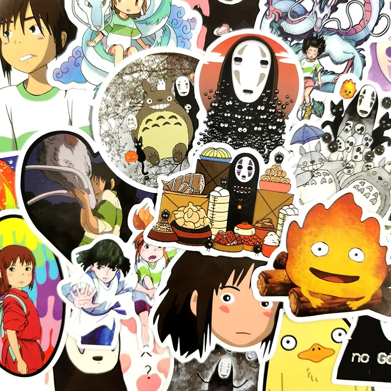 50 шт. креативная унесенная спиралью наклейка sHayao Miyazaki No Face Мужская наклейка с мобильным телефоном ноутбук гитара скейтборд наклейка s