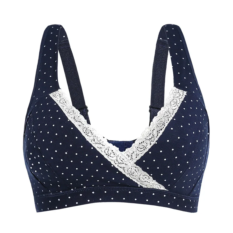 Navy blue Мама колыбель ребенка Средства ухода за кожей для будущих мам Бюстгальтер для кормления Беременность Для женщин Нижнее Бельё для девочек Грудное Кормление для беременных Одежда Провода сна бюстгальтер - Цвет: Navy blue