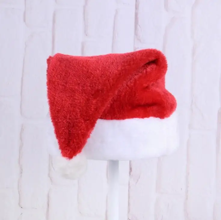 

Christmas Cosplay Hats Velvet Soft Plush Santa Claus Hat Warm Winter Adults Children Xmas Cap Christmas Party Supplies