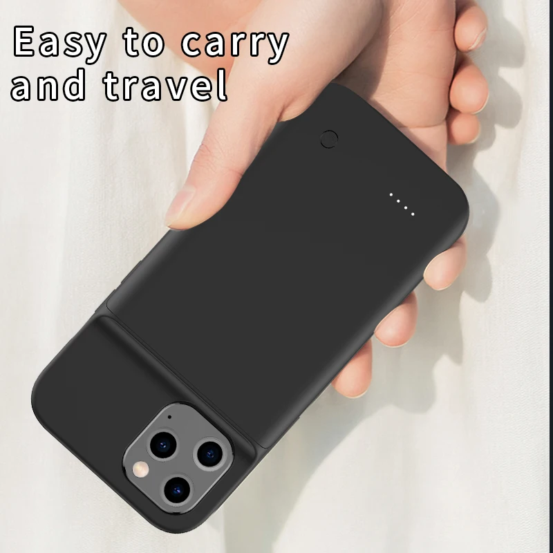 

Ultra-Thin Shockproof Mobile Phone Battery Pack Rear Clip Battery 5000mAh For IPhone 12 / 12pro Max Min Mobile Phone Case