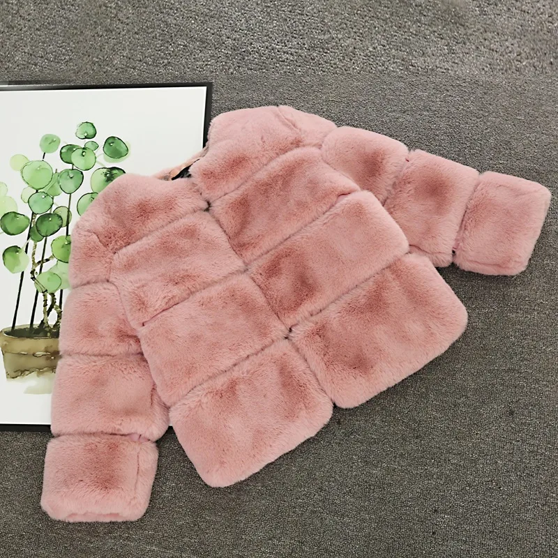 Новое зимнее пальто с мехом для девочек элегантные куртки и пальто с искусственным мехом для маленьких девочек плотная теплая парка детская верхняя одежда пальто для девочек CT040