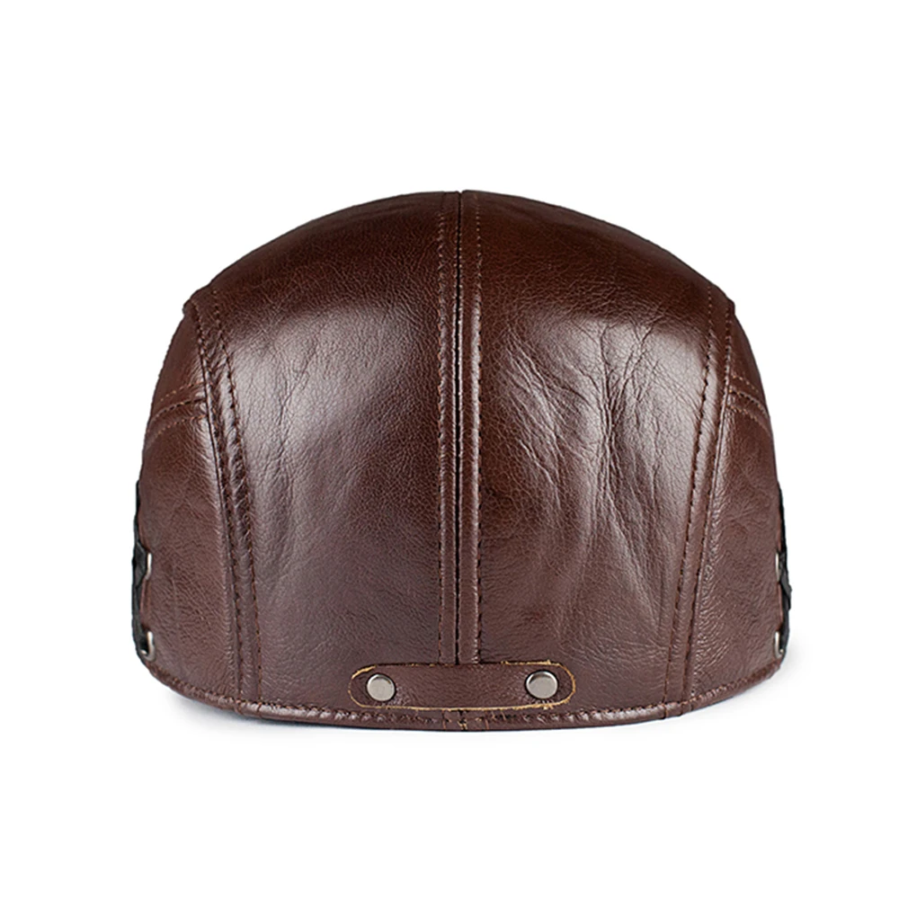 Мужская Зимняя кепка осень-зима кепки газетчика берет из натуральной коровьей