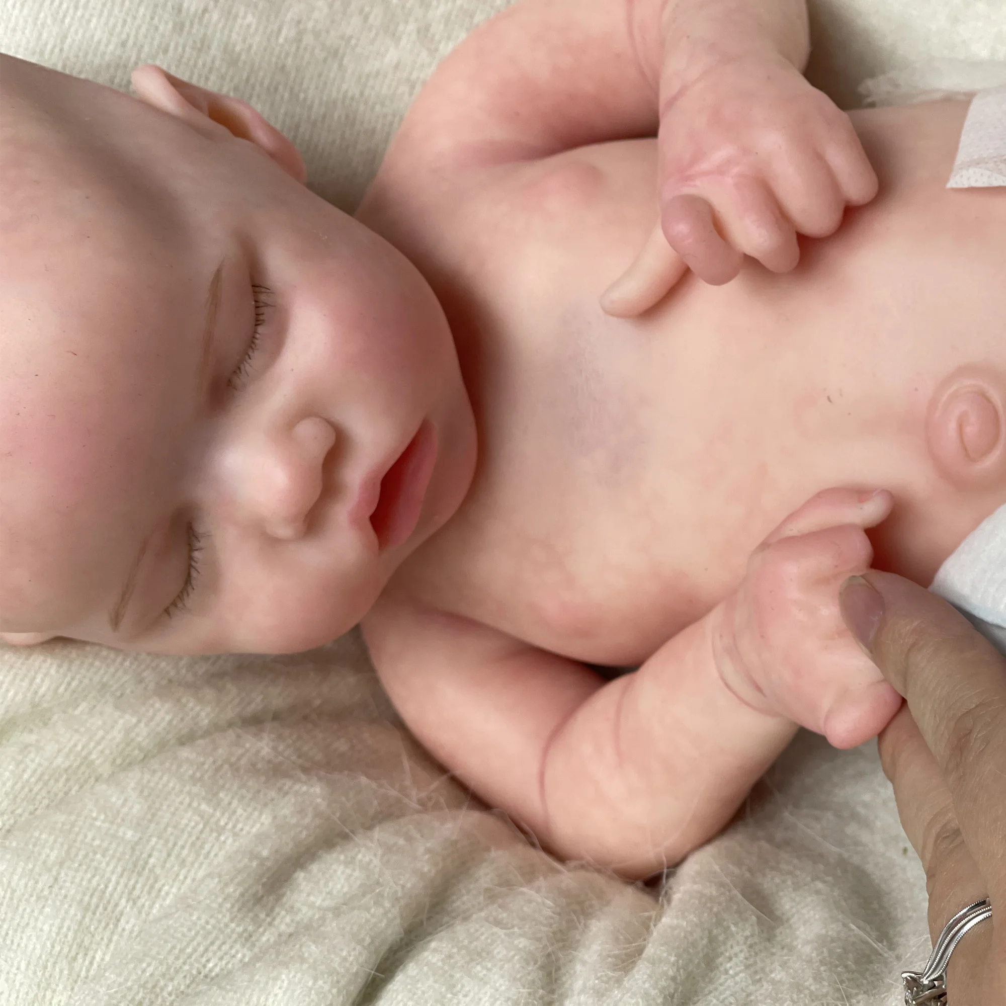 18 Inch Full Body Silicone Bebe Reborn Pеборн Cиликоновый Painted Ready Doll Finished DIY Bebê De Girl |