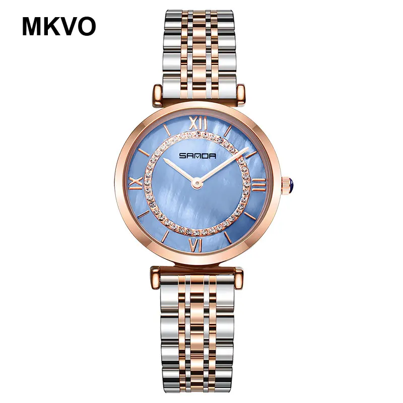 Часы наручные женские кварцевые Роскошные водонепроницаемые Модные с японским