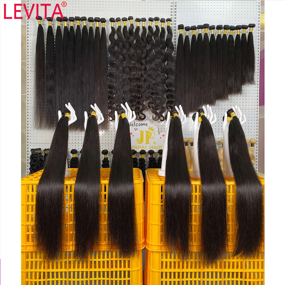 10A Класс 30 дюймов длинные парики из натуральных волос на пряди оптом прямые