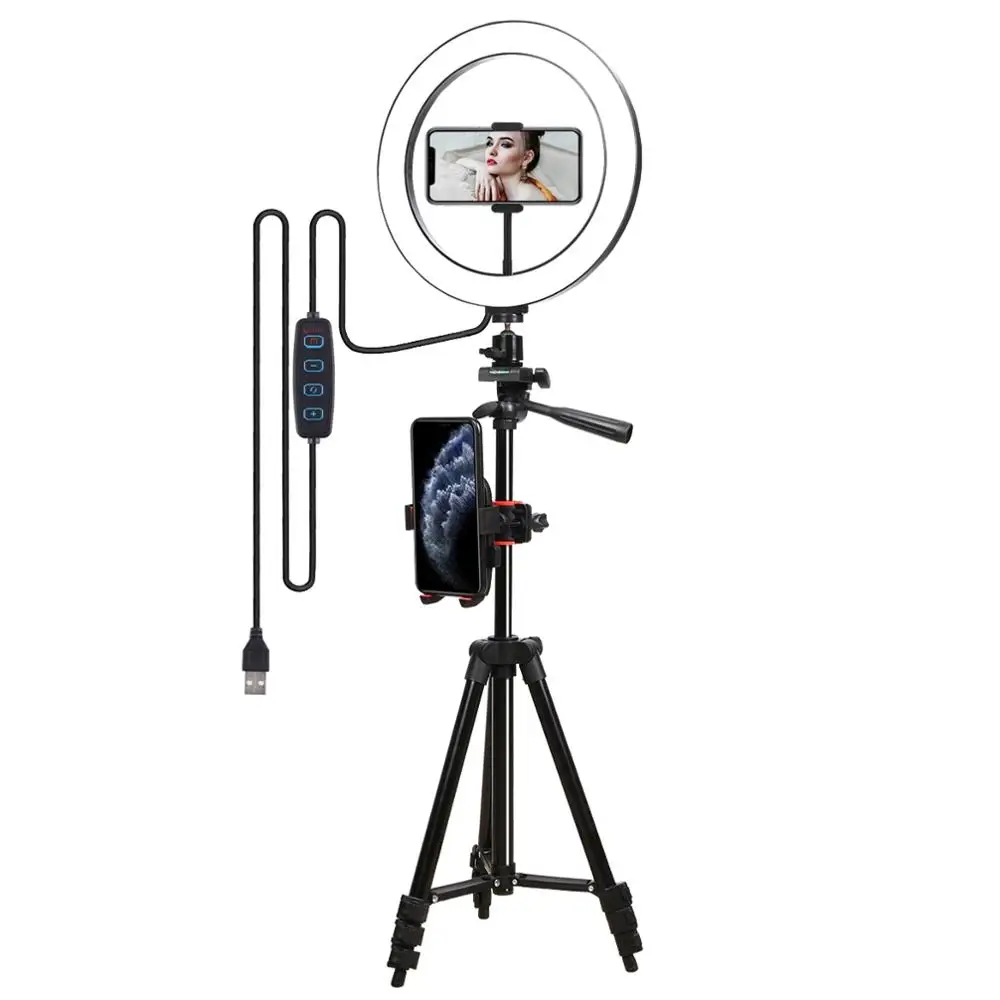 Кольцевая лампа для селфи светодиодный кольцевой светильник кольцо штатива