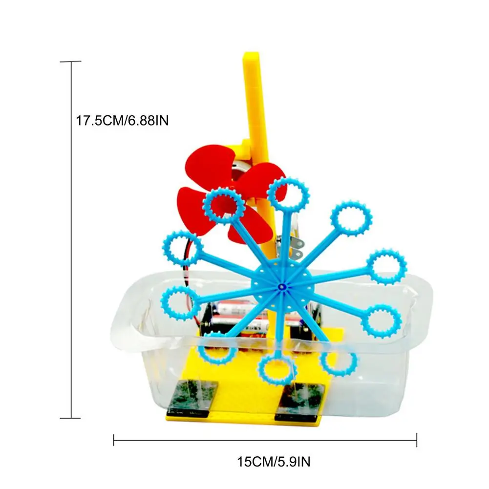 

DIY Handmade Hand Cranked Bubble Maker Machine Children Kids Soap Water Toys Early Education Intelligence Development