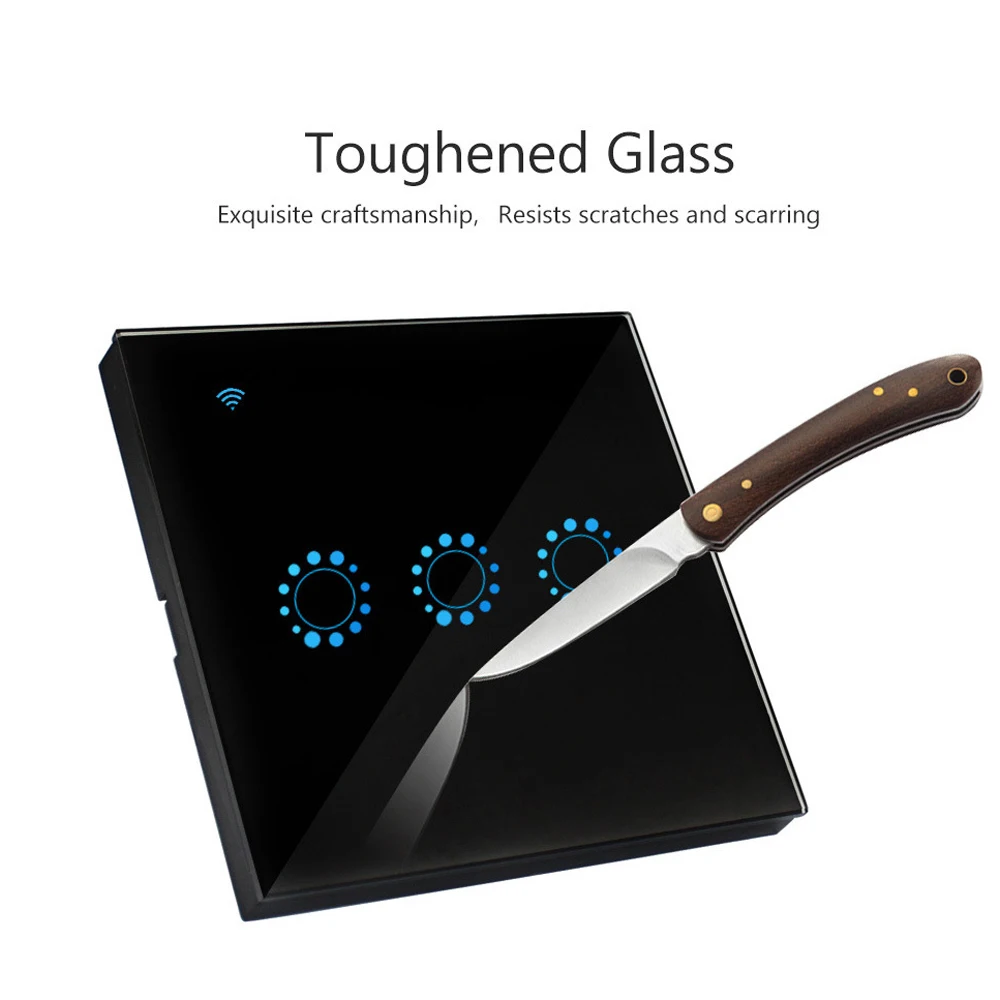 

EWeLink Smart Life WIF Touch Switches 1 2 3 gangs Divided Into Smart Home EU Wire Switch Works With Alexa Google home