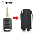 KEYYOU для Opel чехол для дистанционного ключа от машины Shell для Opel Vauxhall Corsa c Марка Meriva astra h j g d Combo 2 кнопочный микро-переключатель