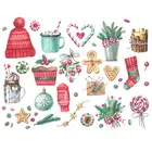 Набор рождественских наклеек на рубашку Diy сумка для джинсов украшения моющиеся термопереводные нашивки Boho Рождественские Элементы