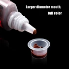 100 шт Пластиковые мануального татуажа бровей чернил для татуажа, стаканчик с крышкой пигмент прозрачный держатель контейнер, Размеры SML Размеры для иглы сцепление аксессуары для татуировки