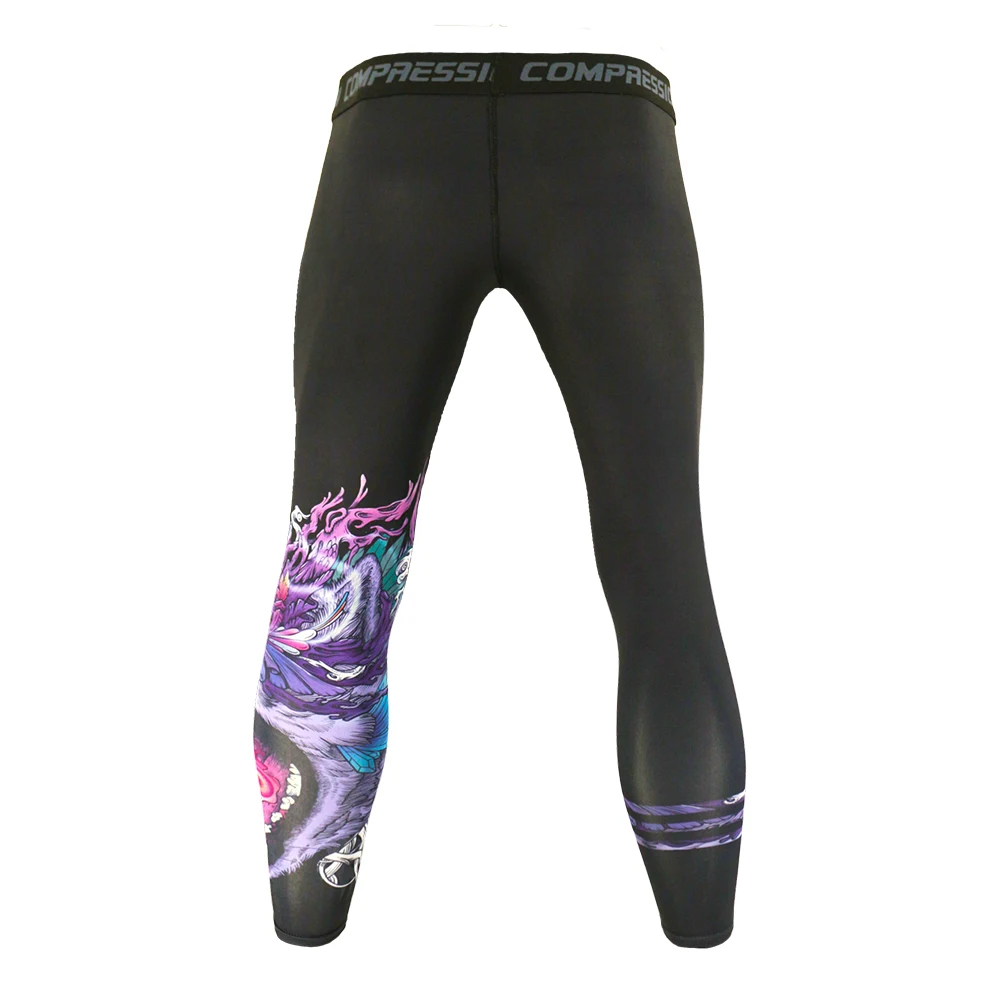 Мужские компрессионные штаны SUOTF Roaring Dragon облегающие леггинсы для бега