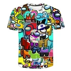 Футболка с коротким рукавом для мальчиков, мультяшный топ с 3D принтом, Impostor Graphic, стиль хип-хоп, унисекс, среди нас