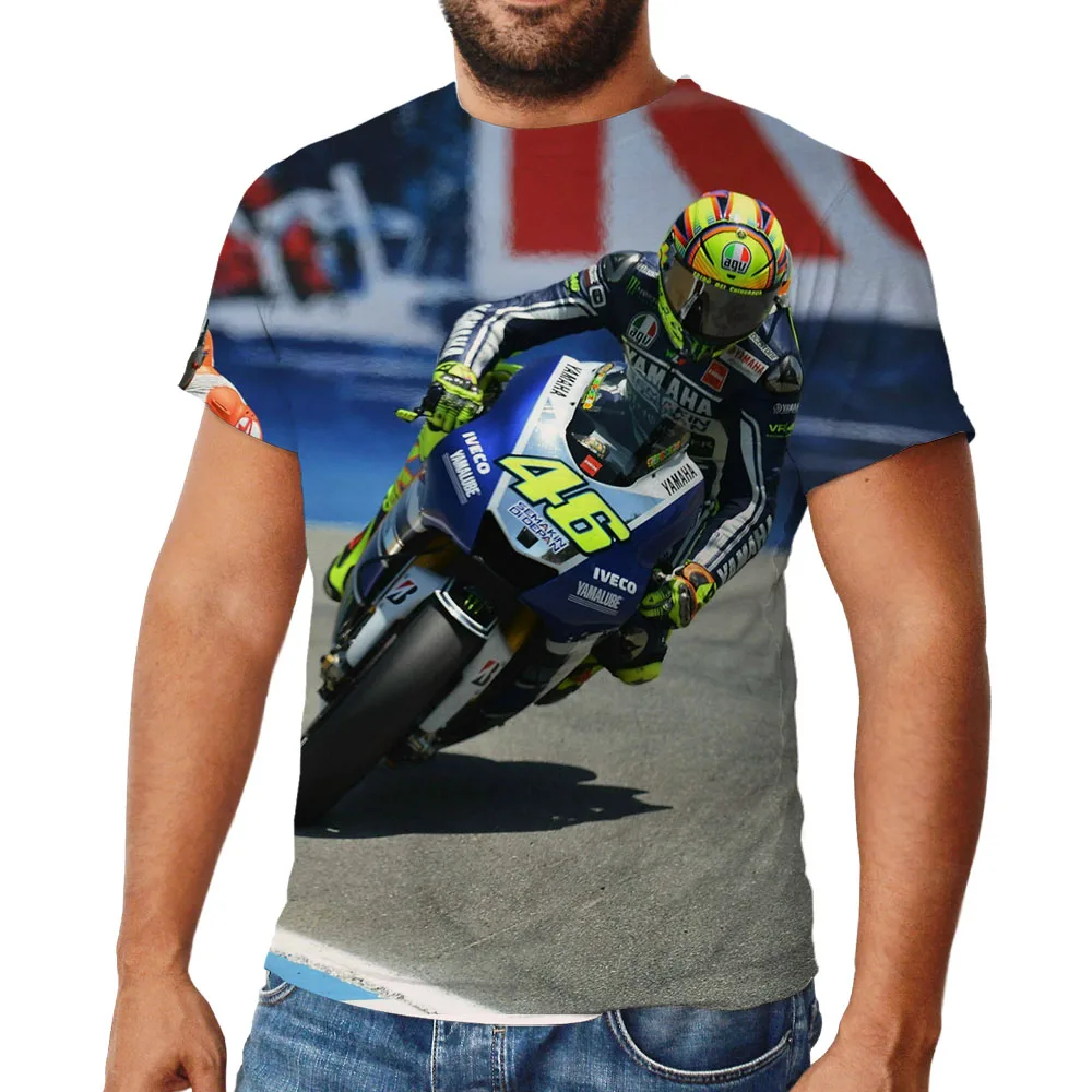 

3D T Shirt With Motocross Jumper - Short Sleeve Motorcycle Tee Printing Tee Shirt