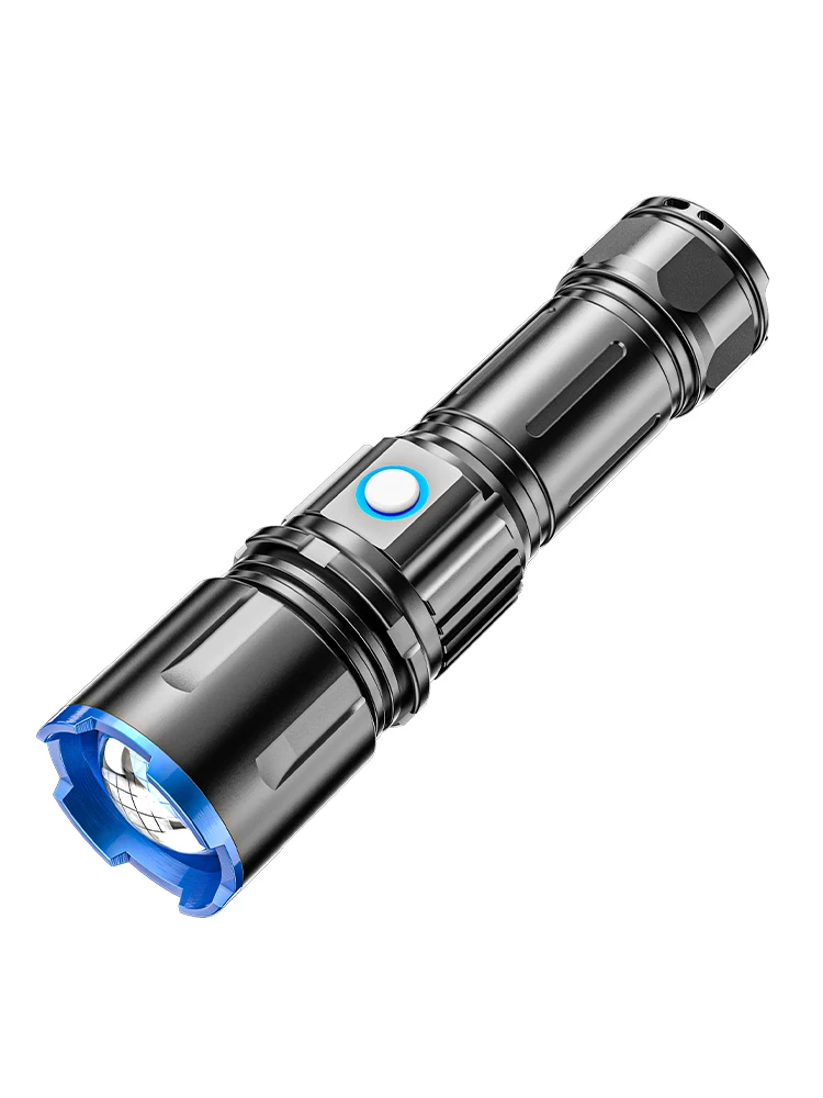 

Emergency Powerful Flashlight Zoom Rechargeable Led Flashlight Camping Waterproof Defensa Personal Outdoor Lighting DE50SD