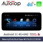 Автомагнитола AUTOTOP, 2 Din, Android 11, GPS, для Benz CLA GLA A Class W176 X156 C117 2013-2018, сенсорный экран, 4G