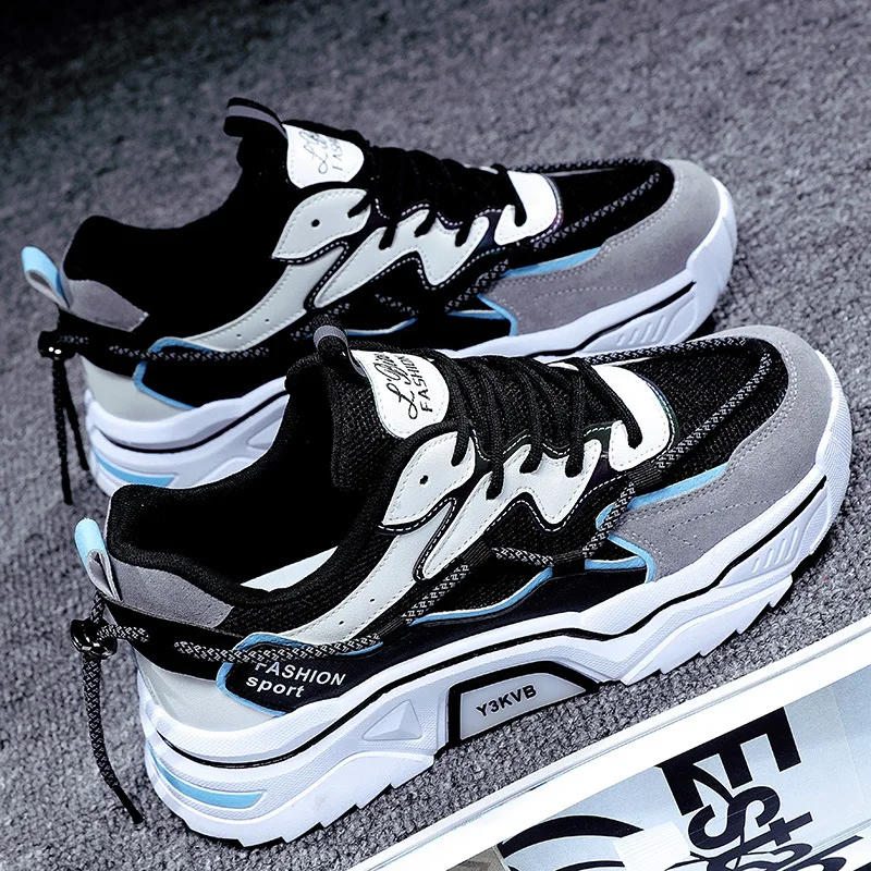 

New Men's Sports Shoes In Summer, Running Casual Shoes, Korean Men's Shoes, Fashion Breathable Net-Faced Daddy Shoes.