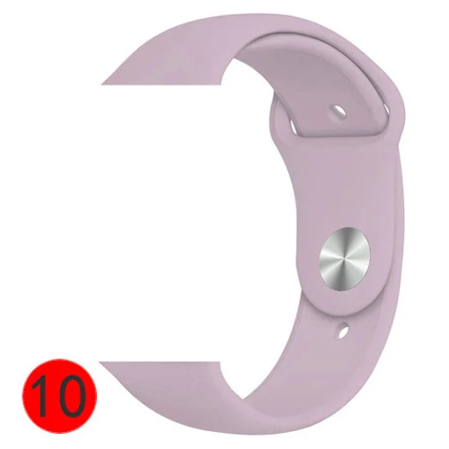 Ремешок для часов Silikon Für apple watch band 40 мм 44 мм 42 мм 38 мм apple watch 4 apple watch 5 correa iwatch повязки Uhr zubehёr - Цвет ремешка: lavender 10