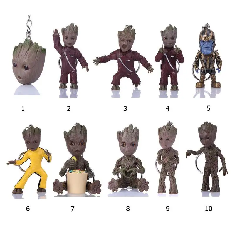 Детский Groot фигурки брелок игрушка домашний орнамент Милая модель для детей