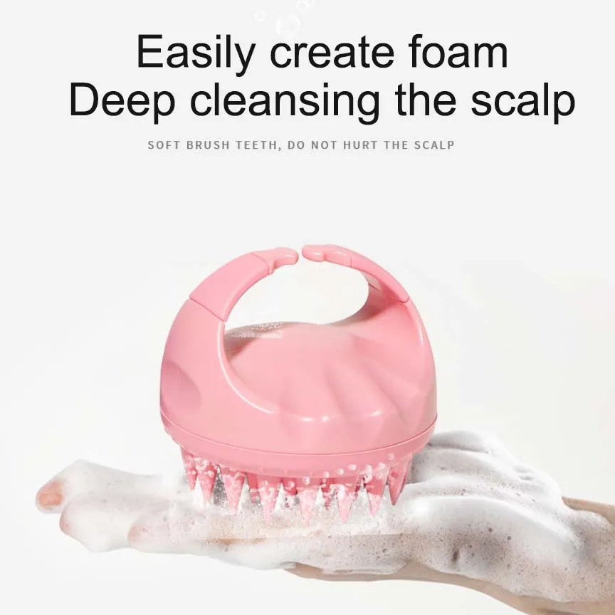 

4 Colors Hair Washing Brush Scalp Massage Tools Easy-to-hold Shampoo Create Foam Tool