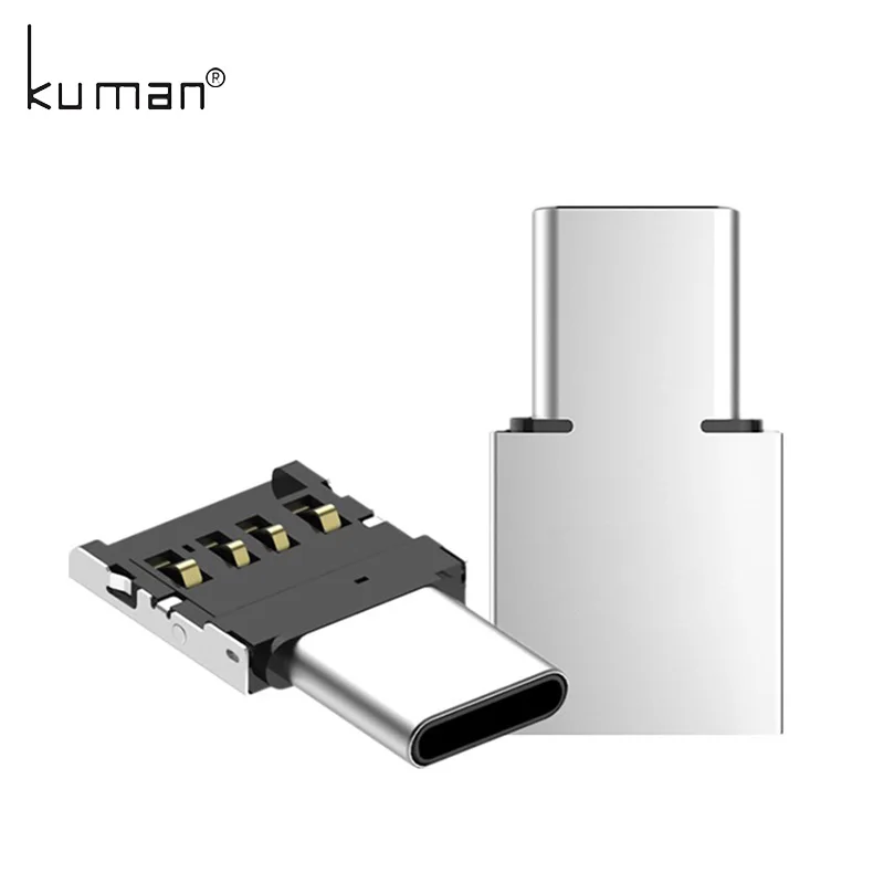 Kuman USB адаптер OTG к TypeC или MicorUSB конвертер для флешки флэш накопитель ручка