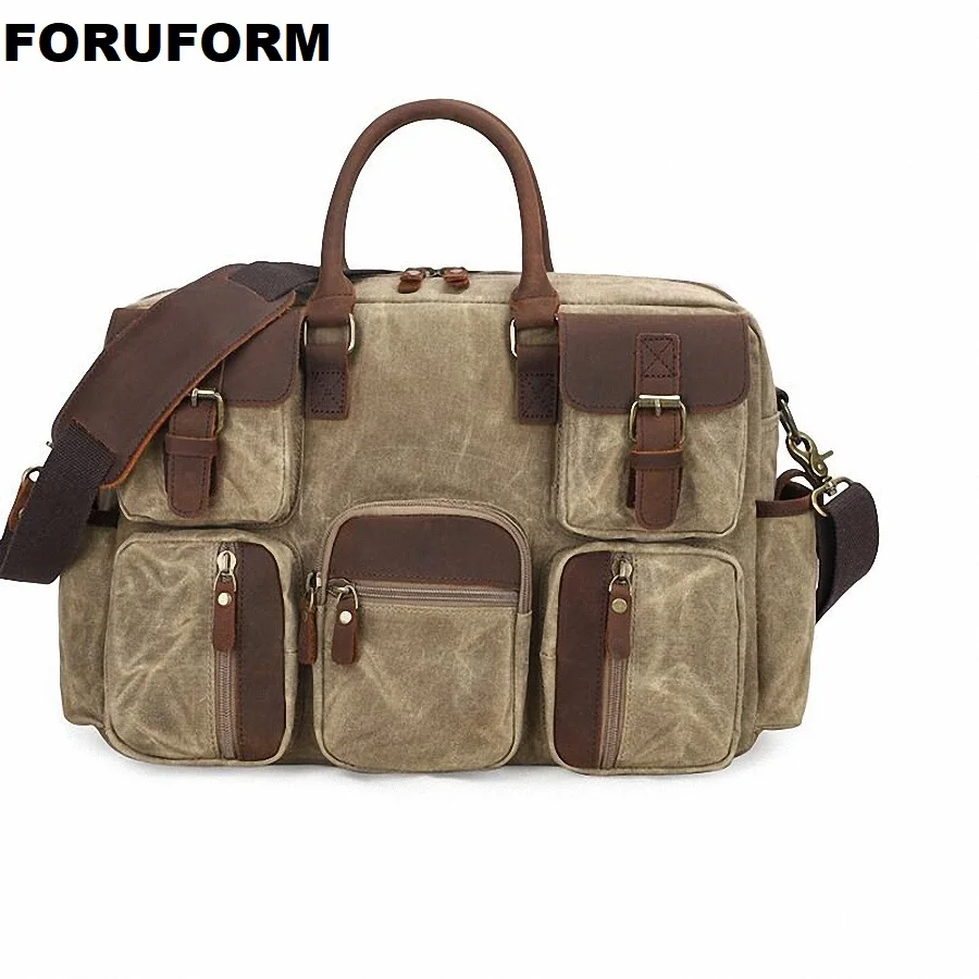New Large Size Multifunctional Casual Canvas Bag Business Briefcase Men's Tote Bag Messenger Bag Male Handbags Travel bag