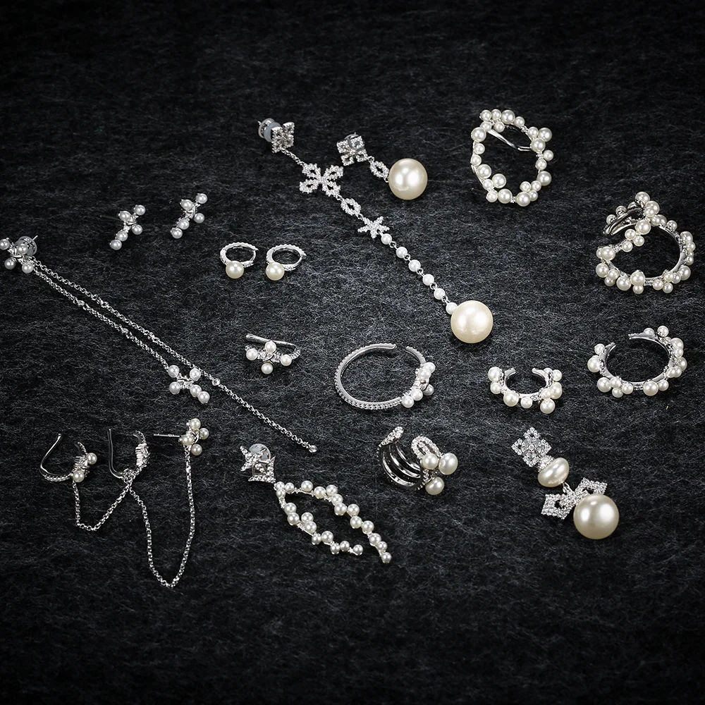 

LIDU High Quality 925 Silver Fashion Exquisite Pearl Earrings Monaco Jewelry Gifts For Friends Factory Direct Sales