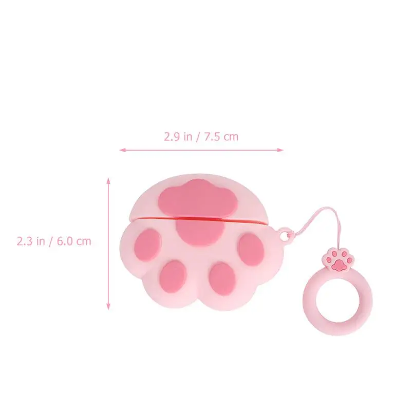 

1pc Cat Claw Wireless Earphone Silicone Case Compatible for airpods1/2 (Pink)