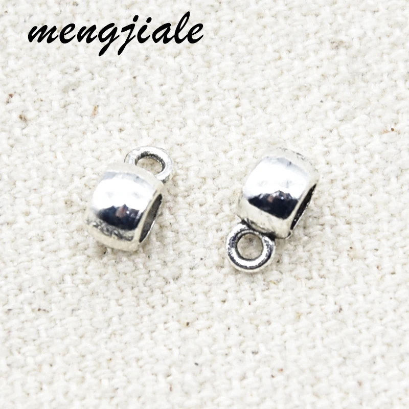 60 шт. античные серебряные разделители отверстие 3 мм бусины подвески крышки для