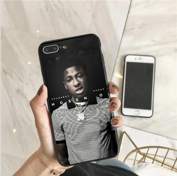 Phone Case For iPhone X XR XS MAX Never Broke Again YoungBoy Pop rapper 11 6 6S 7 8Plus Soft silicone Cover |