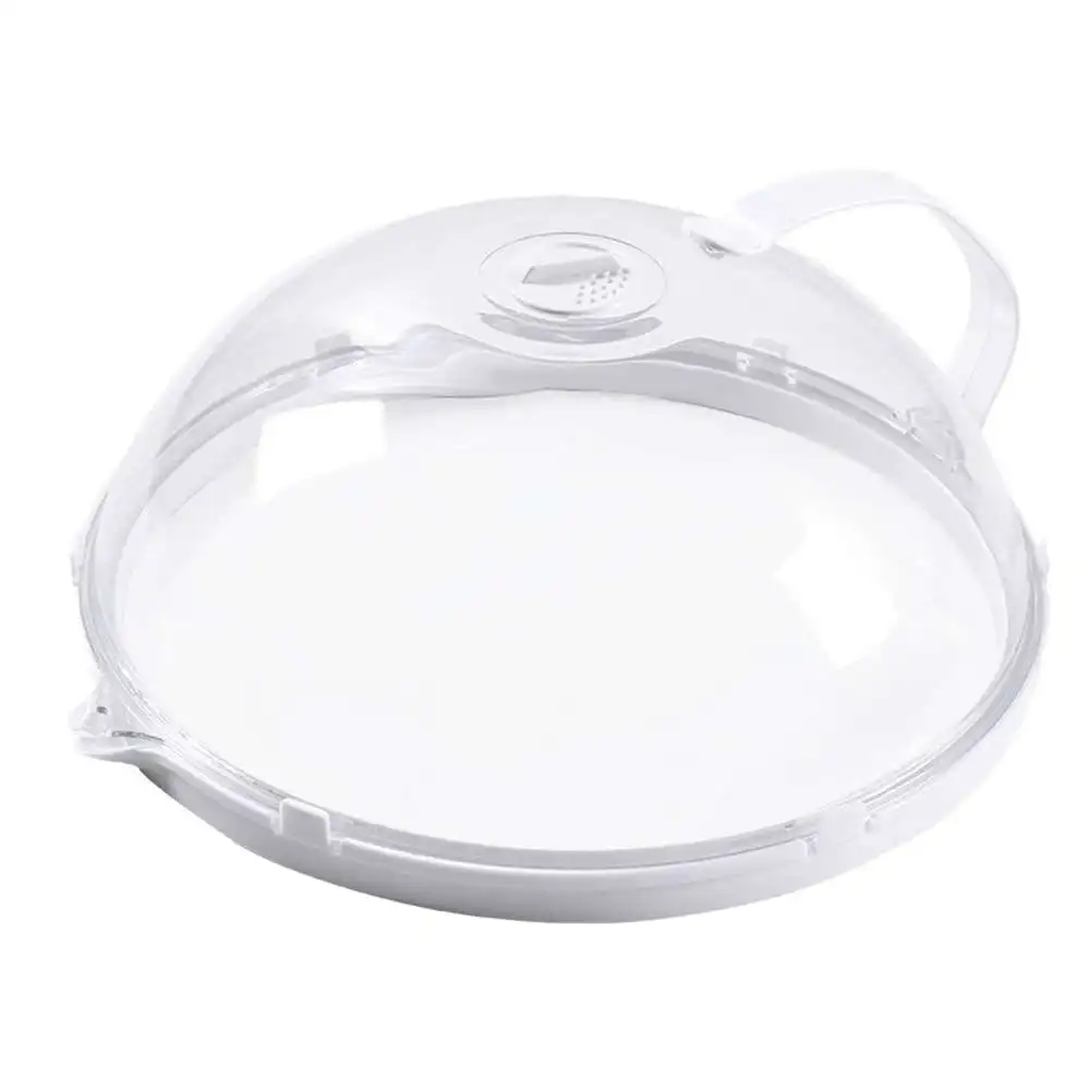 

Clear Microwave Food Anti-sputtering Cover With Handle Heat Resistant Lid 1pc