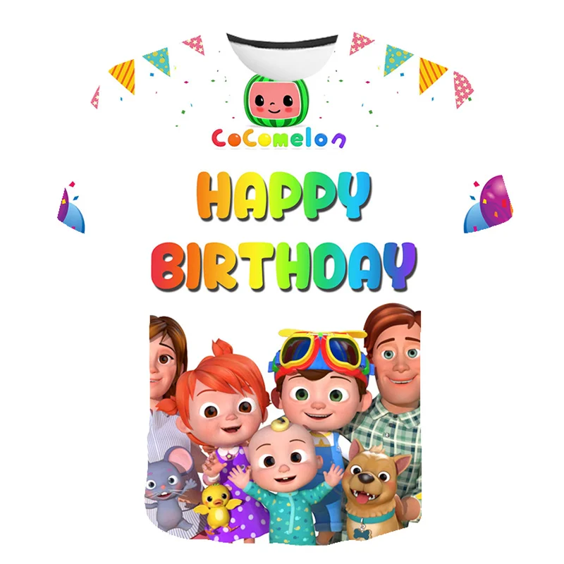 

Fashion 3D Cocomelon Boys Toddler Tee Tops Kids Harajuku Streetwear Summer cartoon Short Sleeve 4-14Years young children T Shirt