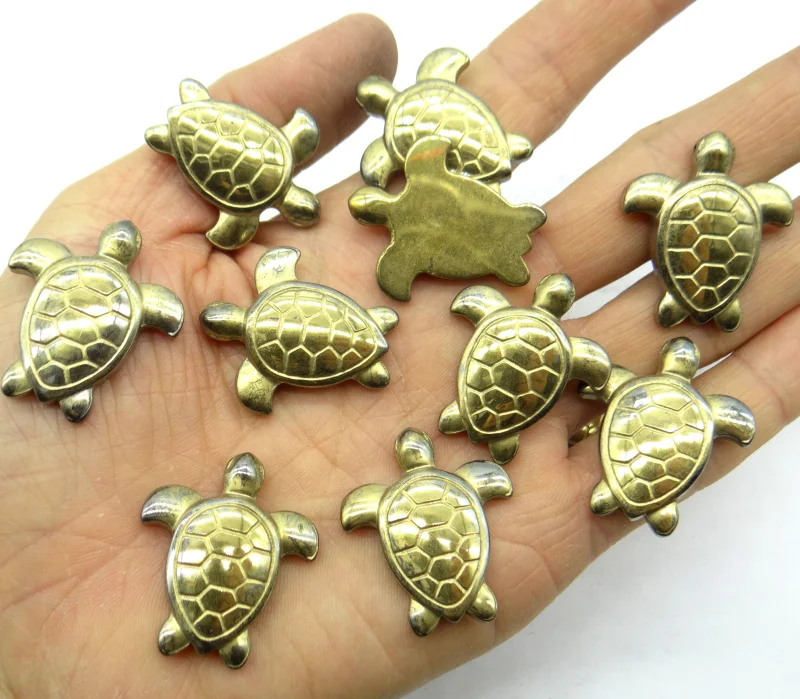 Натуральный кварц хрусталь титана гематит ручная резка подвеска в виде черепахи