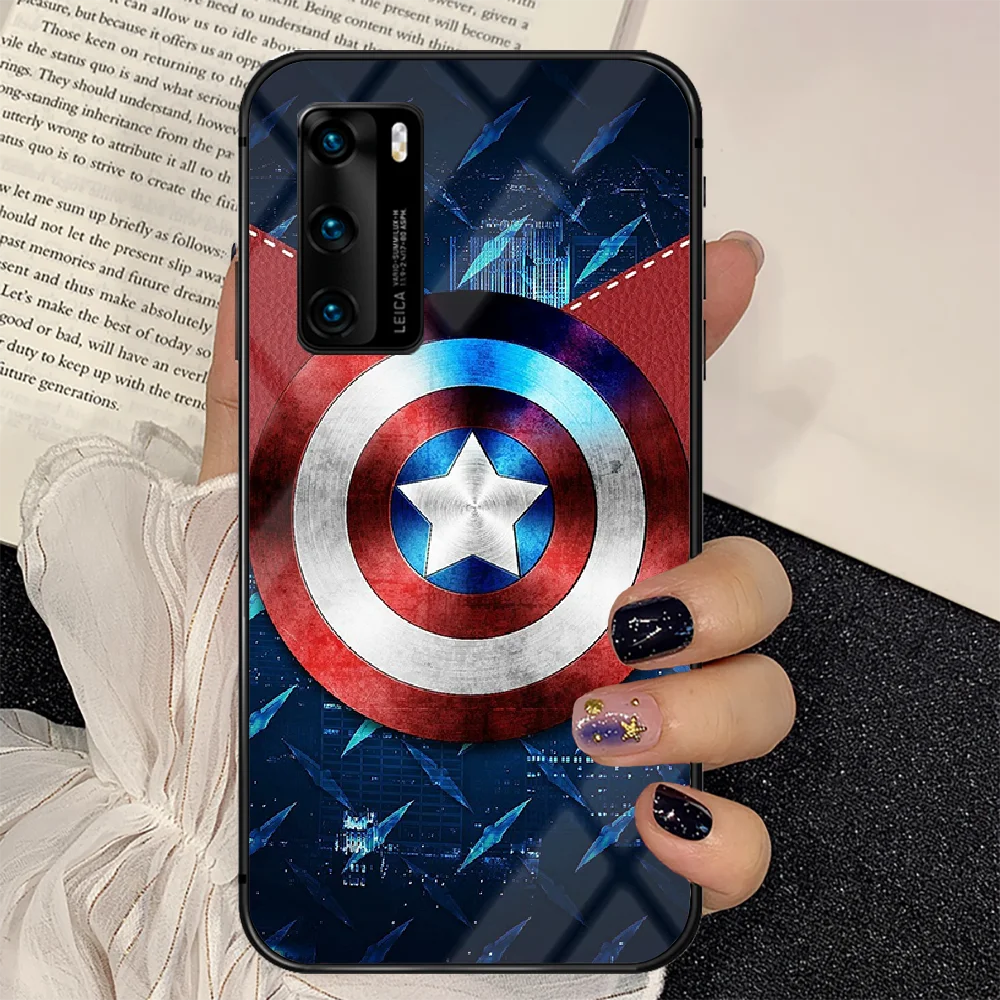 

Super Heros Captain Phone Tempered Glass Case Cover For Huawei P Nova Mate 5T 20 30 40 E Pro Lite Smart 2019 2021 Coque Funda