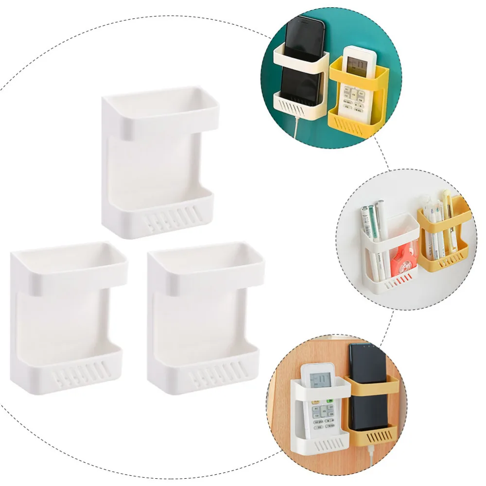 

3pcs Home Wall Rack Practical Phone Storage Rack Storage Shelf