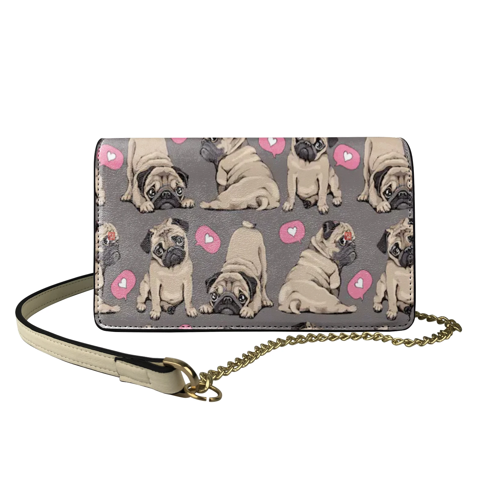

WHEREISART Women Fashionable Shoulder Bags Cute Cartoon Sloth Printing Messenger Bag Handbag Chain Wild Shoulder Bag