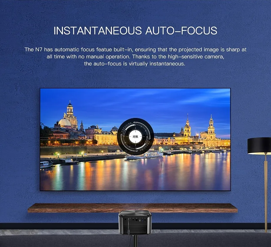 JMGO N7 4K проектор Мини проектор Full HD 1300 ANSI люмен, 1920*1080P домашний кинотеатр wifi Bluetooth HDMI USB умный проектор