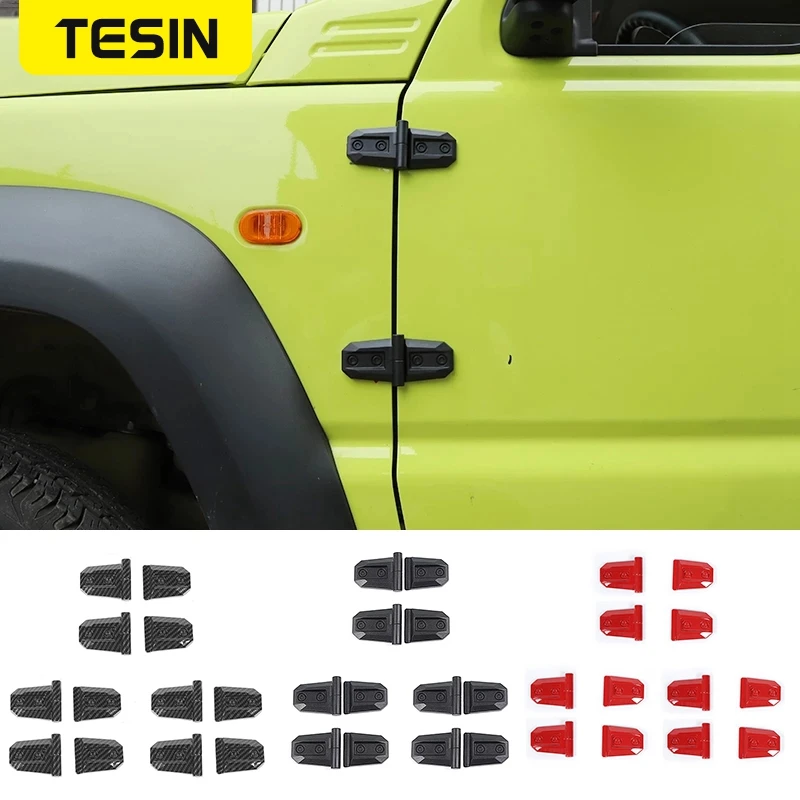 

TESIN, автомобильные наклейки для Suzuki Jimny 2019 +, декоративная крышка для капота двигателя автомобиля, дверных петель, аксессуары для Suzuki Jimny 2019 2020