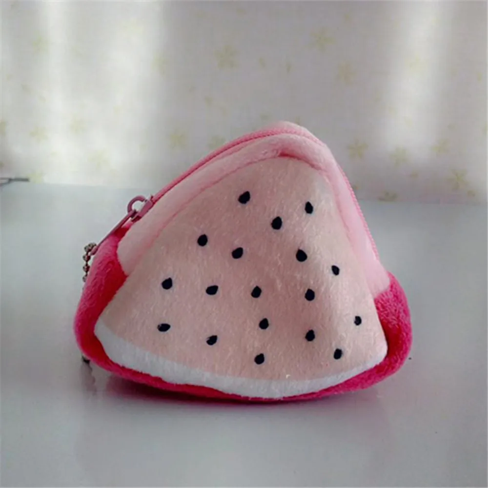 Корейский милый плюшевый Кошелек для монет с фруктами женская сумка кошелек