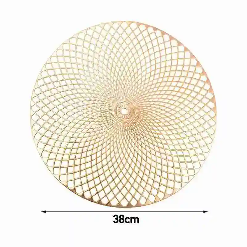 

Pvc Placemat Pattern Bright Gold Round Table European Cup New Coffee Mat Mat Style U6Q9