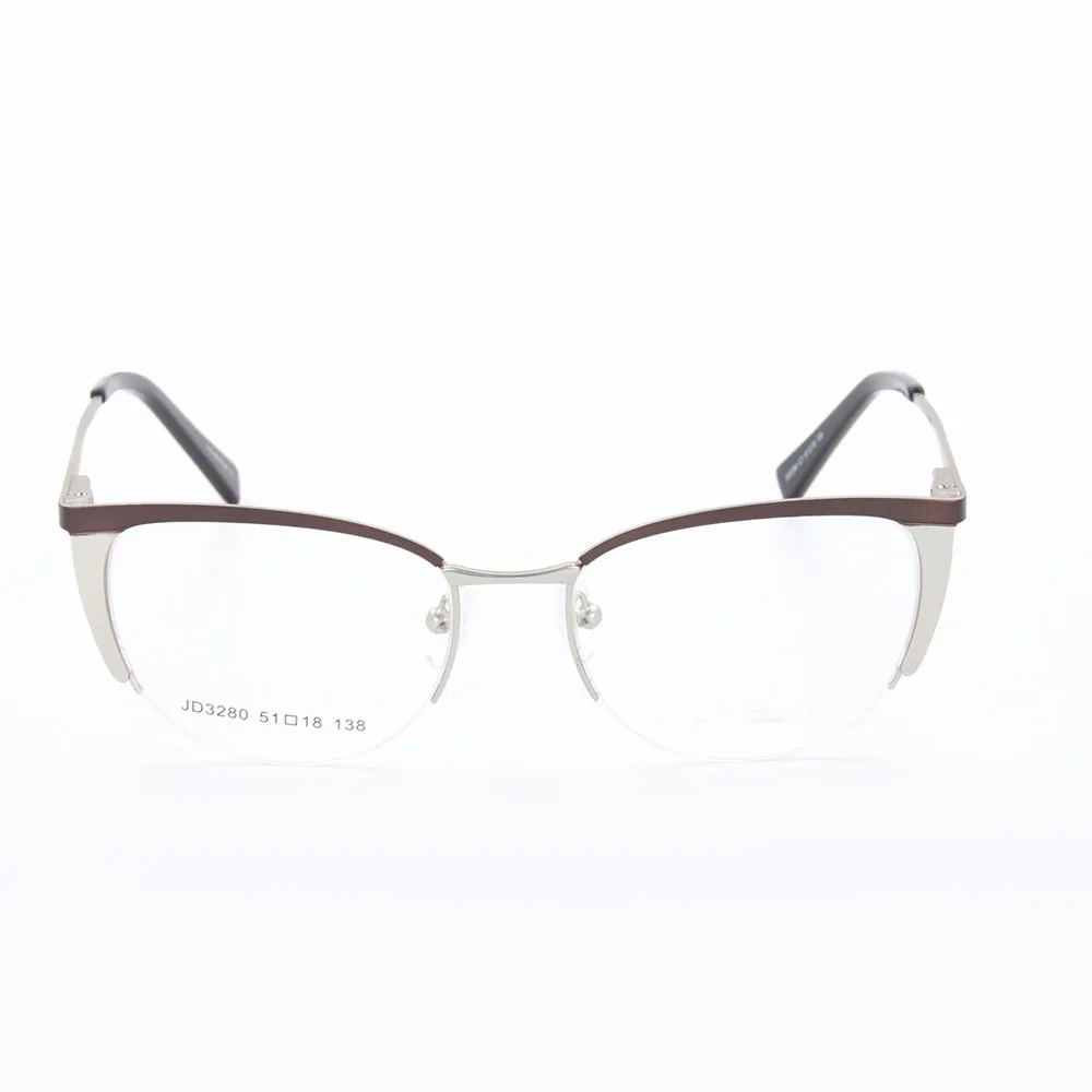

Half Optical Frame Ultralight Square Eye Myopia Prescription Eyeglasses JD3280