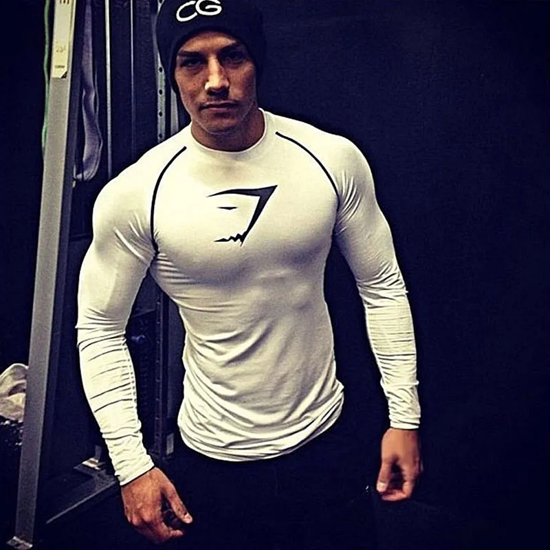

Quick Drying Gym Running Slim-Fit Long-Sleeved T-shirt Men's Muscle Compression Fitness Clothes Workout T-shirt Tops Sweatshirt