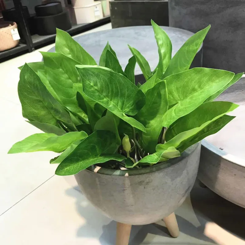 Искусственные антуриевые зеленые листья для домашнего балкона декоративные