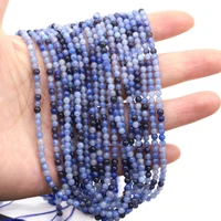 natural stone beads round blue aventurine exquisite loose spacer beaded for jewelry making diy bracelet necklace accessories